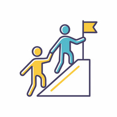 Teamwork and Leadership Vector Illustration.