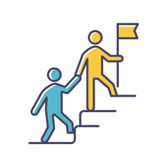 Teamwork and Leadership Vector Illustration.