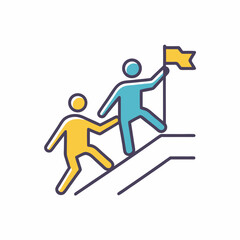 Teamwork and Leadership Vector Illustration.