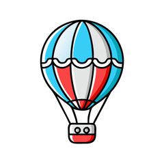Naklejka premium Hot air balloon for travel or sky adventure.