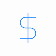 dollar sign icon sign vector