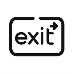 Obraz premium Exit sign icon isolated on white background