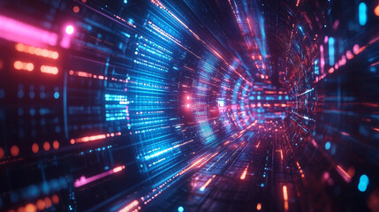 Fototapeta premium Business analysts deploy AI-powered systems to evaluate data within enterprise analytics platforms, generating insights with key performance indicators and real-time database metrics