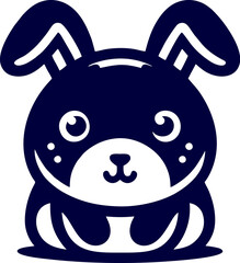 icon cute Bunny Cartoon Vector Illustration