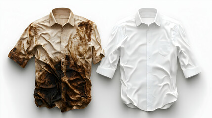 Clean And Dirty Shirt Comparison