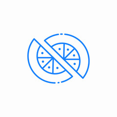 pizza no slice icon sign vector