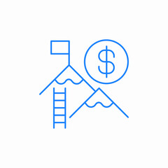 profit margin icon sign vector