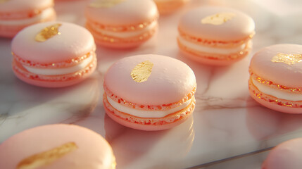 Obraz premium macaroon, dessert, macaron, food, french, cake, sweet, cookie, colorful, pink, biscuit, snack, macaroons, isolated, white, green, delicious, assortment, yellow, closeup, traditional, pastry, color, fr