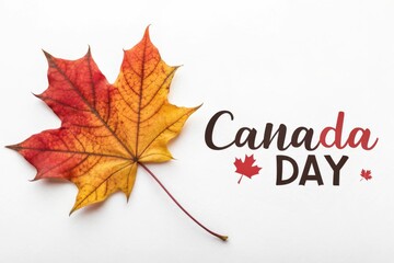 Canada day autumnal maple leaf design
