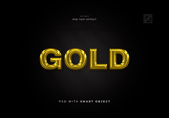 Gold Typography Text Effect