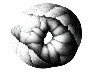 Fototapeta premium Abstract Monochrome Circular Design
