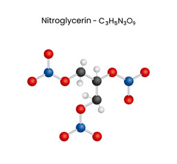 Representation of Nitroglycerin Chemical Structure