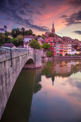 Laufenburg, Germany. Cityscape image of historical city of Laufenburg, Germany at summer sunrise.