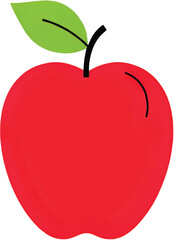 red apple vector illustration