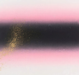 Gradient designs with gold foil shimmer, featuring soft pastel blends pinks, black, gold. Smooth color transitions, artistic fluid textures, delicate metallic specks. Diverse tonal fades, dreamy hue m