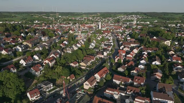 Experience the beauty of Pfaffenhofen Ilm&rsquo;s historic city center through a captivating drone flyover.