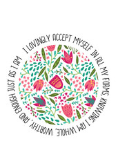 Positive Affirmation Card, Greeting Card, Daily Words of Affirmation Card, Inspirational Quote, Mental Health Support Gift, Affirmation Card for Self-Love