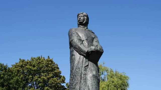 Adam Mickiewicz monument in Poznan (Poland)