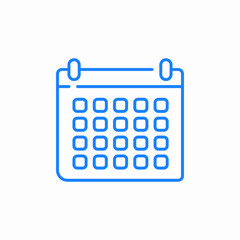 calendar month icon sign vector