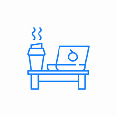 cozy working space icon sign vector