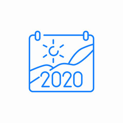 desk calendar 2020 icon sign vector