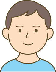 Illustration of a Man with Cleared Acne