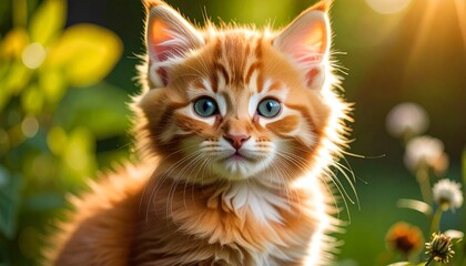 Obraz premium cat on background 