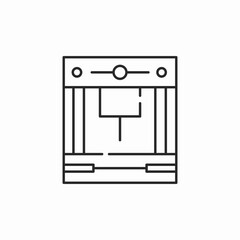 3d printer icon sign vector