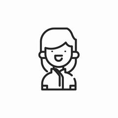 asisan girl icon sign vector