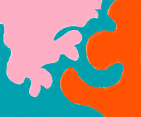 Obraz premium Drawing Illustration Abstract Shape Retro Background Vintage