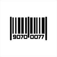 Linear Barcode Icon - Monochrome Product Scan Vector