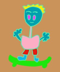 Drawing Illustration Abstract Shape Retro Background Vintage