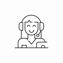 customer service assistant icon sign vector