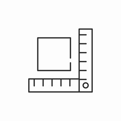 corner ruler icon sign vector
