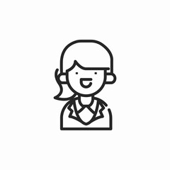 female wroker icon sign vector