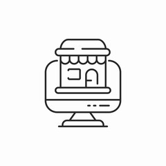 online store icon sign vector