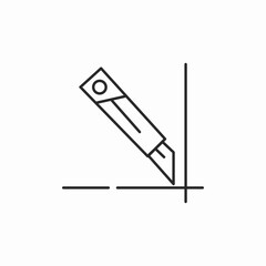 paper cutter icon sign vector