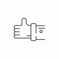 thumbs up like icon sign vector