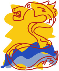 Illustration Abstract Shape Retro Background Vintage