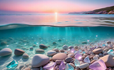 tropical beach with turquoise water