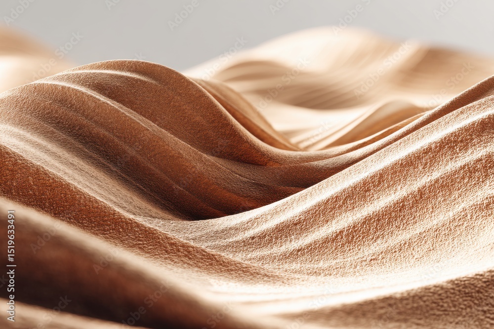 Poster an abstract texture of a wavy, golden sand dune pattern with subtle light and shadows, showcasing a 