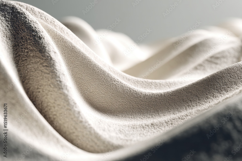 Poster abstract rippled surface with subtle gradients and fine textures, creating a soft, undulating landsc