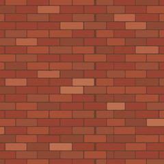 Fototapeta premium A close-up view of a textured red brick wall showcasing various shades and patterns