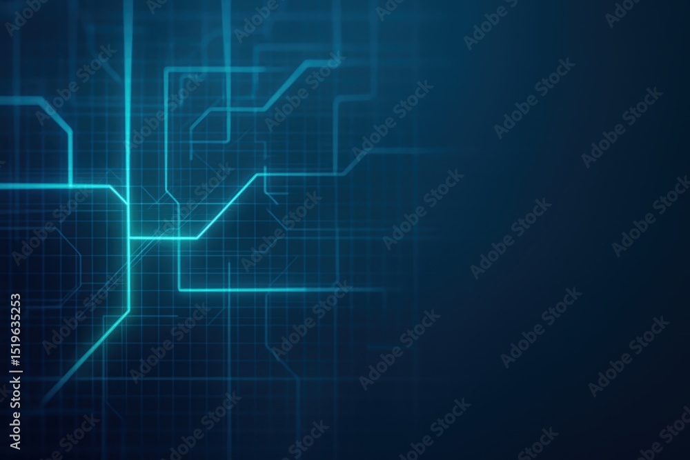 Aufkleber abstract technology background with glowing lines and grid patterns for digital design projects