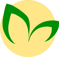  Liść – ekologiczne logo w stylu flat