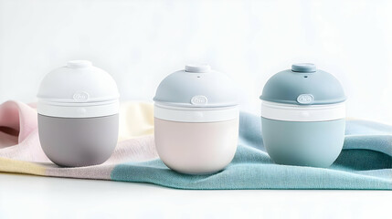 Pastel Colored Silicone Baby Food Containers