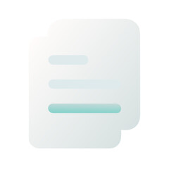 Obraz premium Document icon in layered pastel minimalist gradient style