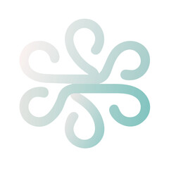 Obraz premium Abstract swirl icon in pastel gradient design
