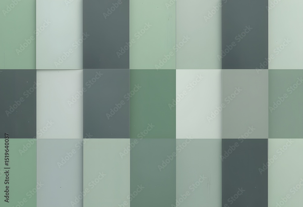 Aufkleber minimalist color blocks featuring pastel green and soft gray, perfect for professional designs. back