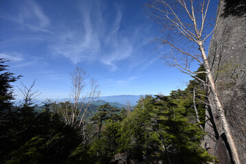 Climbing  Mount Mizugaki, Yamanashi, Japan